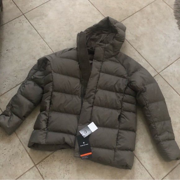 NWT $300 Lululemon Men’s Wunder Puff Super Warm Down Jacket Coat SzL Nomad Taupe - Picture 1 of 2